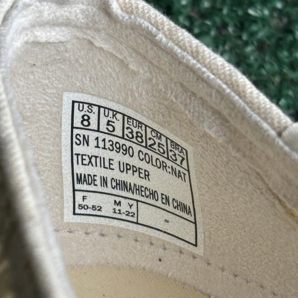 Skechers BOBS Flexpadrille Hi-Crisp‎ Meadow Espadrille Slip On Natural Womens 8